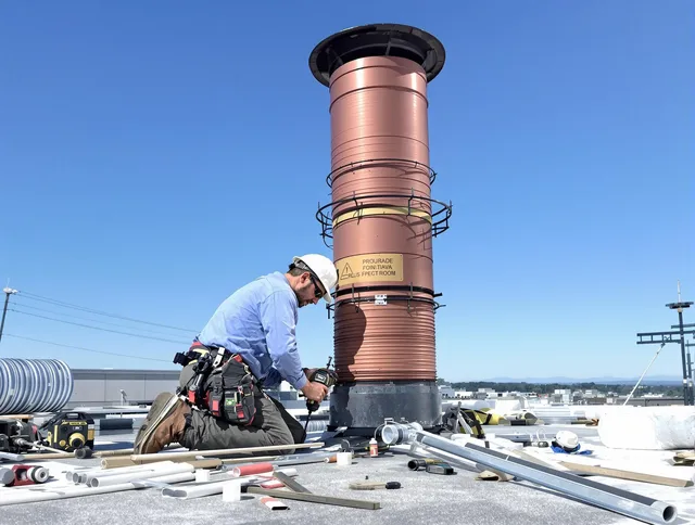 Installed chimney liner by Cimarron Hills Chimney Sweep in Cimarron Hills, CO