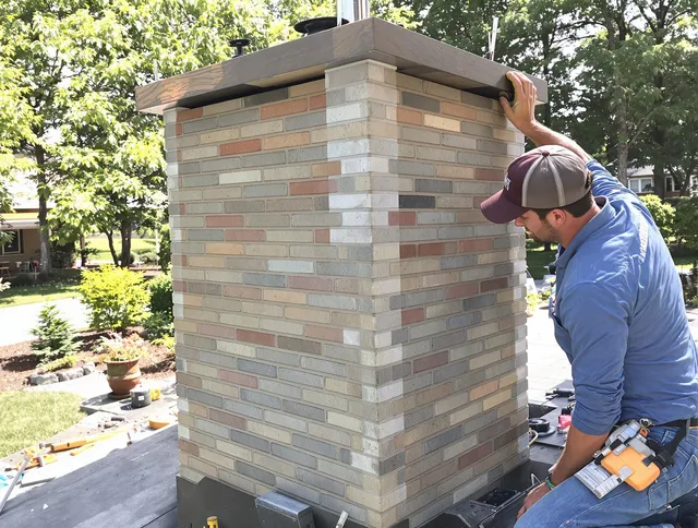 Cimarron Hills Chimney Sweep completing a modern chimney remodel in Cimarron Hills, CO