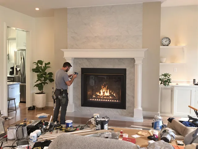 Newly installed fireplace by Cimarron Hills Chimney Sweep in Cimarron Hills, CO